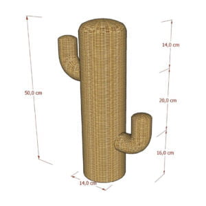 Rattan - Cactus Small 5 4 furniture aksesoris rattan cactus small