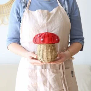 Rattan - Mushroom Mini Basket