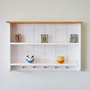 Wood - Natural White Panel Wall Shelf 1 1