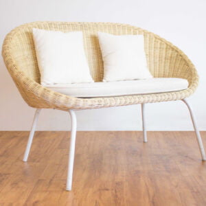 1 furniture kursi kagumi chair 2 seater white