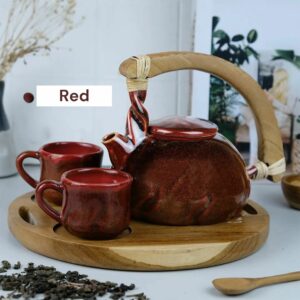 Ceramic - Pumpkin Teapot Set 3 2