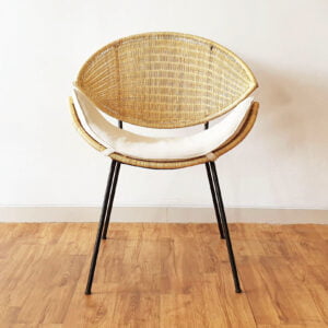 Rattan - Half Moon Chair Black
