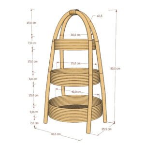 Rattan - Natural Rattan Shelf Hampers 4 4 furniture aksesoris rantang shelf rotan natural