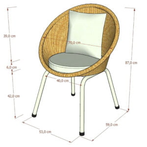 6 furniture kursi kagumi chair white 1