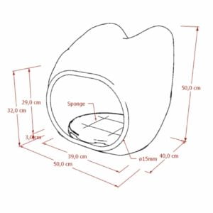 Rattan - Pet House Cat Shape 5 Detail Aksesoris Rotan Kucing 1