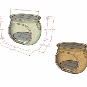 Rattan - Level Pet House 6 Detail Aksesoris Rumah Kucing Tingkat Uwitan 1