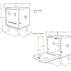 Wood - Squarebob Natural White 5 Detail Aksesoris Squarebob Tissue Box Natural White uwitan