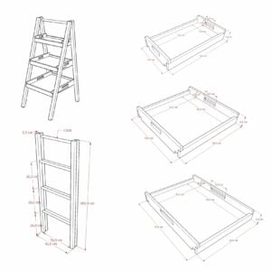 Detail Ladder 3 Shellf Uwitan