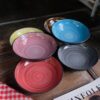 Ceramic - Kuas Flat Bowl Glossy 14 Edit Indonesia King