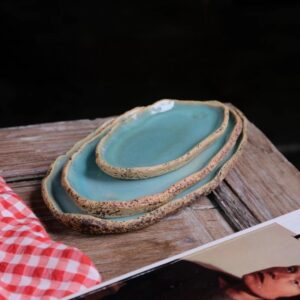 Ceramic - Plate Ceramic Coral Oval Tosca