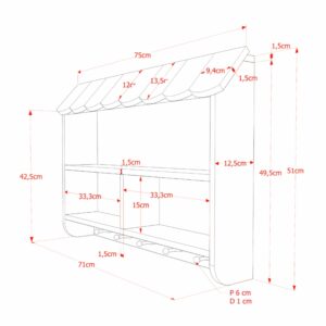 Wood - Green Natural Home Wall Shelf 5 Rak Dinding Rumah 1