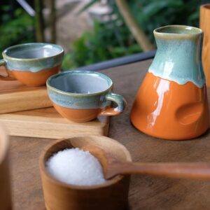 Ceramic - Teko Cerut With Cup Set 4 unknown 140360879 268982514564173 3751957698965379213 n