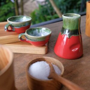 Ceramic - Teko Cerut With Cup Set 5 unknown 140548556 1731568643688372 4925718372116031797 n