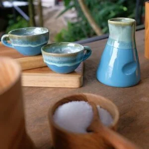 Ceramic - Teko Cerut With Cup Set