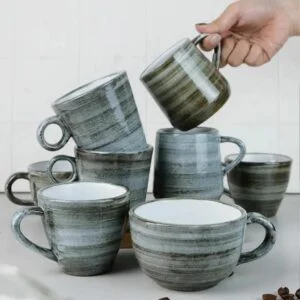 Ceramic - Grey Set Cup Set